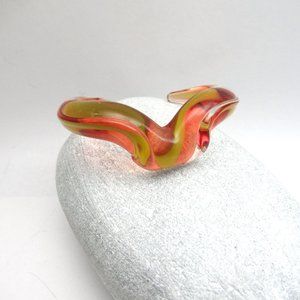Art Glass cuff bracelet